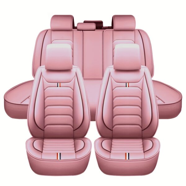 Car Seat Covers Full Set Faux Leather Universal Fit - Image 11