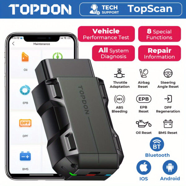 TopScan OBD2 Scanner Wireless Diagnostic Tool