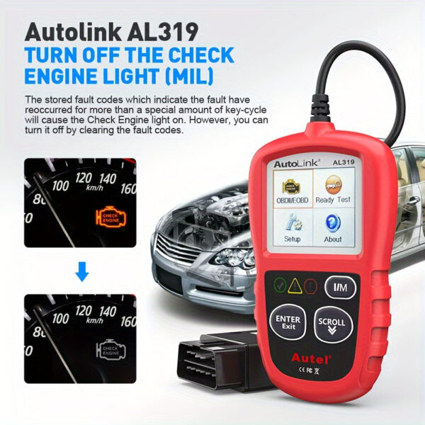 Autel AL319 OBD2 Scanner Code Reader for Vehicles After 1996 - Image 5