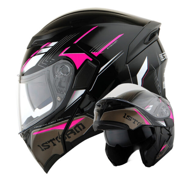 Motorcycle Modular Full Face Helmet with Dual Visor - Image 59