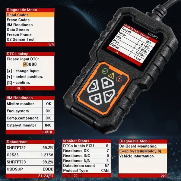 CY3001 OBD2 Car Scanner Engine Code Reader Diagnostic Tool - Image 6