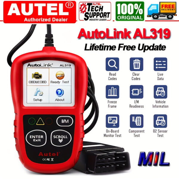 Autel AL319 OBD2 Scanner Code Reader for Vehicles After 1996 - Image 7