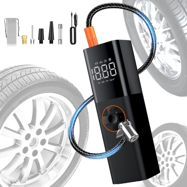 150PSI Portable Tire Inflator Air Compressor with 25000mAh Battery - Image 8