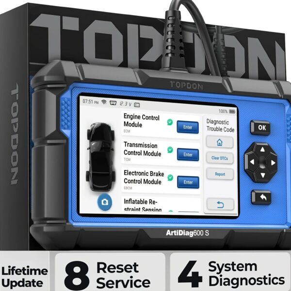 ArtiDiag600S OBD2 Scanner with 8 Reset Functions and Lifetime Updates