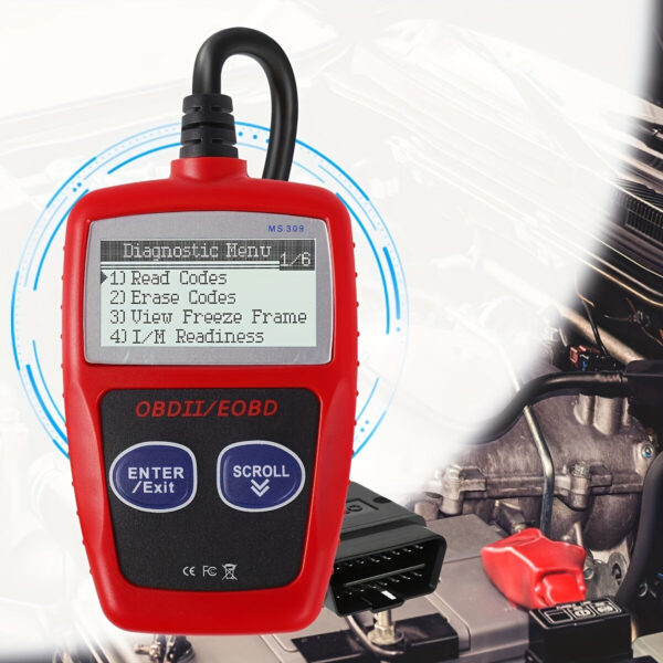 MS309 OBD2 Car Diagnostic Scanner with LCD Display - Image 2