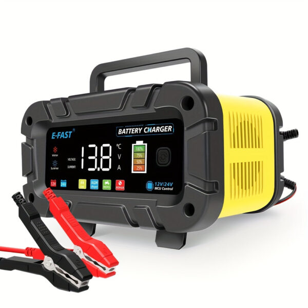 12V/24V Battery Charger for LiFePO4 Lead Acid Batteries 8-Stage Smart Charger - Image 2