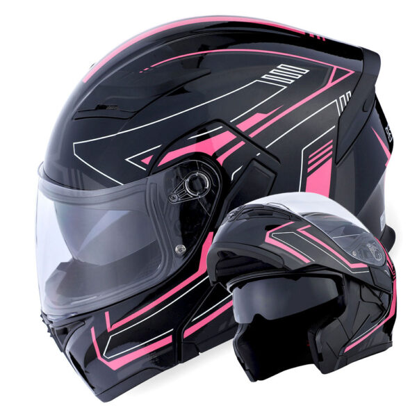 Motorcycle Modular Full Face Helmet with Dual Visor - Image 46