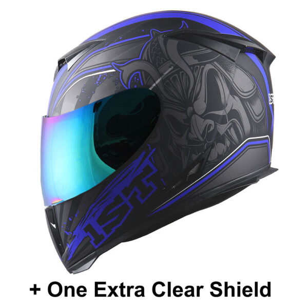 Motorcycle Full Face Helmet with Extra Shield - Image 8