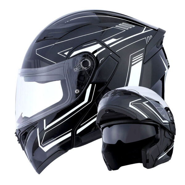 Motorcycle Modular Full Face Helmet with Dual Visor - Image 32