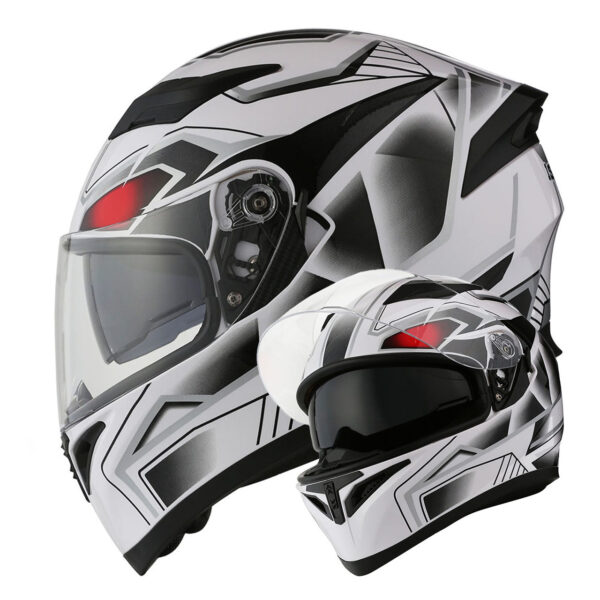 Motorcycle Full Face Helmet Dual Visor HJK316 - Image 54