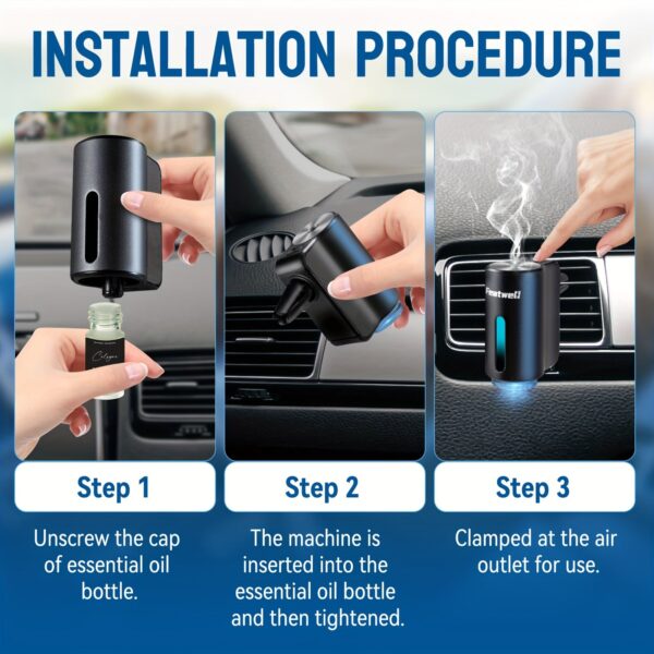 Car Air Diffuser Aromatherapy Essential Oil Humidifier - Image 6