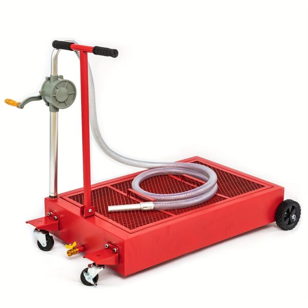 Oil Drain Pan with Pump and 39-inch Hose Low Profile