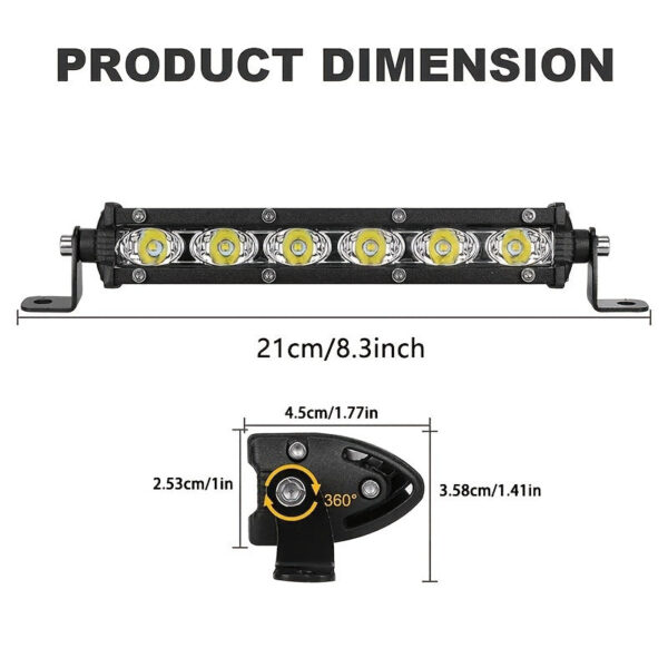 220W LED Work Light Portable 8.3/14.6/20.9 Inch - Image 3