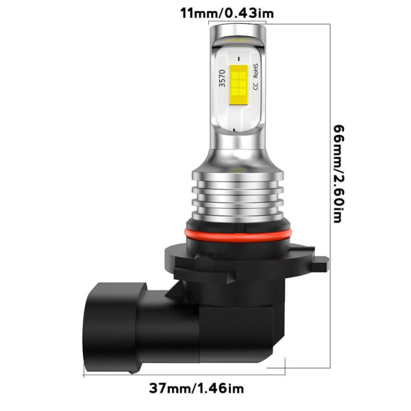 Toyota Corolla LED Headlight Bulbs 9005 9006 White 6000K 2001-2016 - Image 4