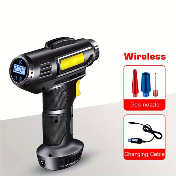 120W Car Air Compressor Portable Tire Inflator with LED Light - Image 2