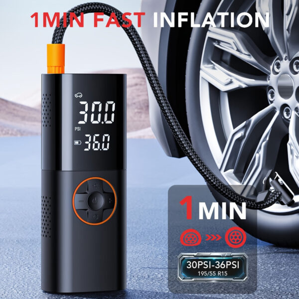 150PSI Portable Cordless Tire Inflator with Digital Gauge - Image 2
