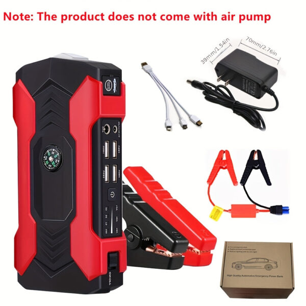 Portable Car Jump Starter Battery Pack with USB LED Emergency Kit - Image 7