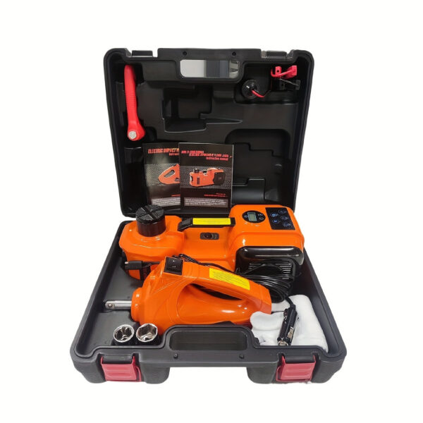 Electric Car Jack 5 Ton Hydraulic with Impact Wrench and LED Light