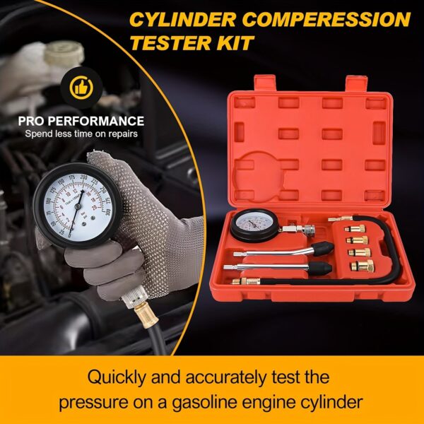 8-Piece Engine Compression Tester Kit 0-300 PSI Nilight