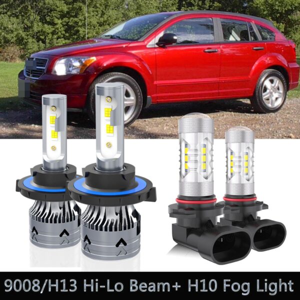 H13 9008 LED Headlight and Fog Light Kit for Dodge Caliber 2007-2009 - Image 7