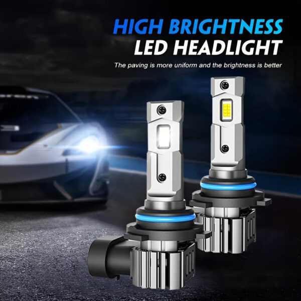 LED Headlight Bulb Kit - 9006/HB4 H11 16000LM 6000K White (2 Sets) - Image 2