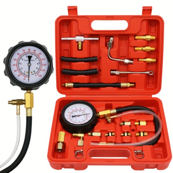 Fuel Injector Pressure Tester Gauge Kit 0-140 PSI - Image 7