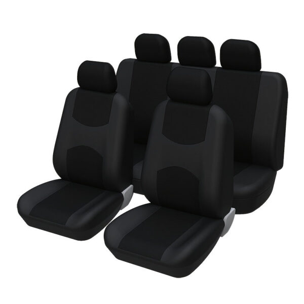 Universal Car Seat Covers Full Set Black Cloth