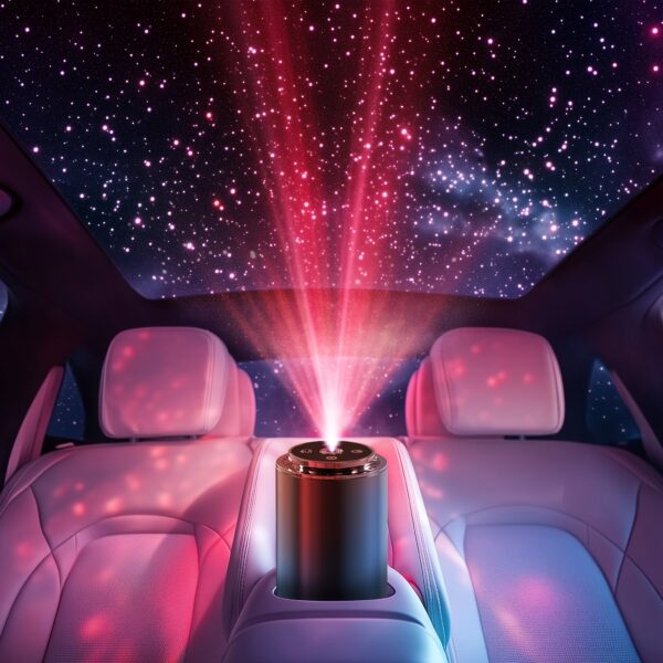 Novora Smart Car Air Freshener with Star Projector and Essential Oil Diffuser - Image 3