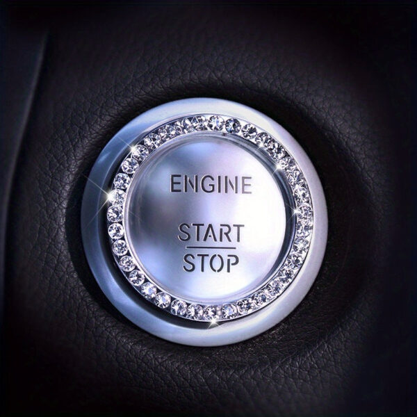 Car Ignition Ring Rhinestone Decoration