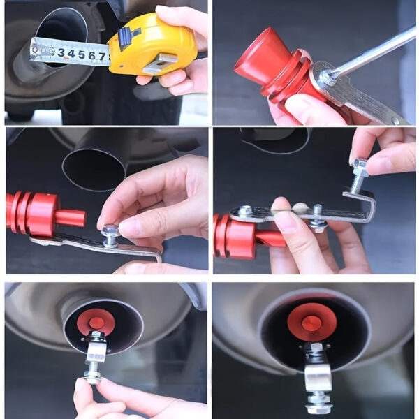 Turbo Sound Exhaust Pipe Whistle - Red/Black - Image 3