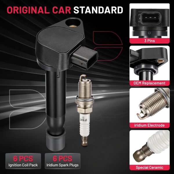 Ignition Coil Pack with Spark Plugs UF242 - Honda/Acura V6 - Image 2