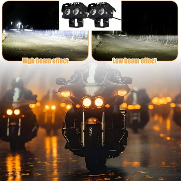 140W LED Work Light Black Owl Double Lens 4.3 Inch 2-Pack - Image 7
