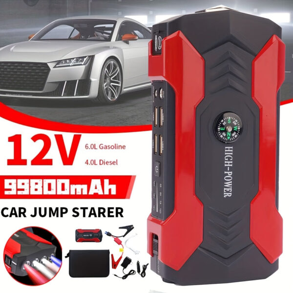 Portable Car Jump Starter 99800mAh Power Bank