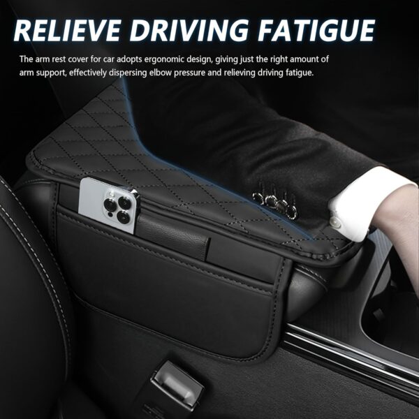 Universal Car Center Console Armrest Cover with Storage Pockets