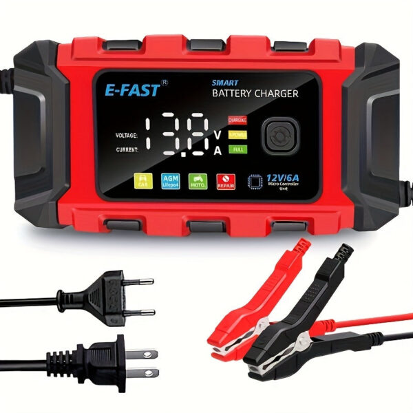 12V 6A Car Battery Charger with Pulse Repair Function - Image 7