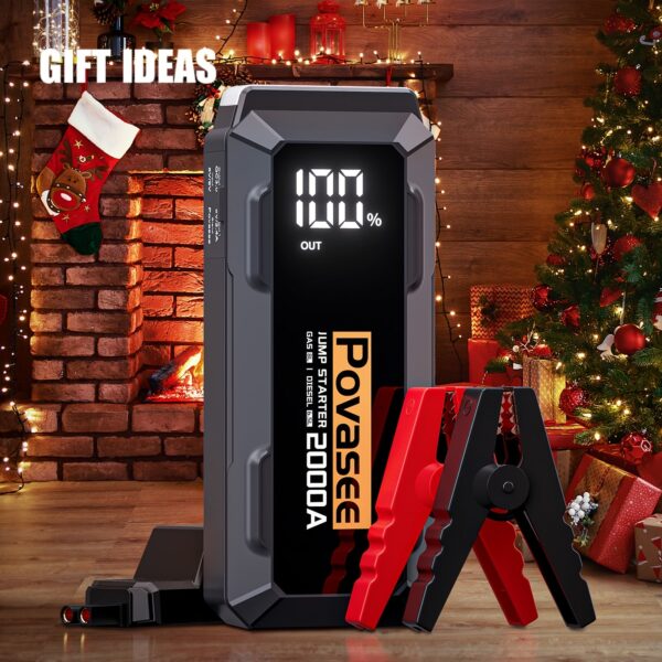 POVASEE Car Jump Starter 2000A/5000A 12V Battery Pack - Image 6