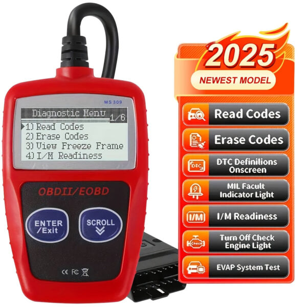 OBD2 Car Scanner with Engine Code Reader & Battery Test - Image 3