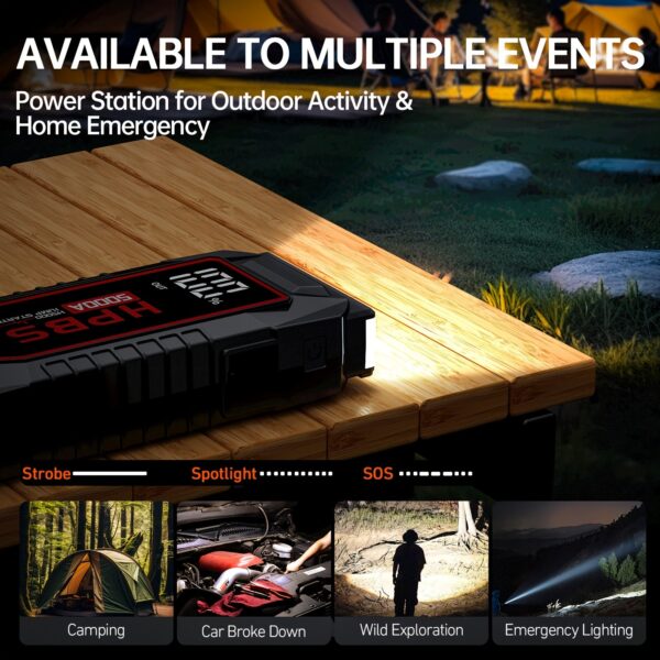 Portable Car Jump Starter 12V Power Bank with LED Display - Image 3