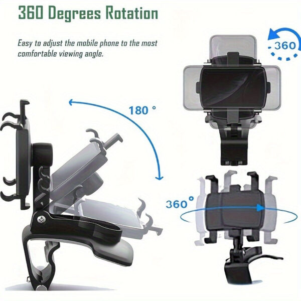 Universal Car Phone Mount 360° Rotating Clip - Image 5