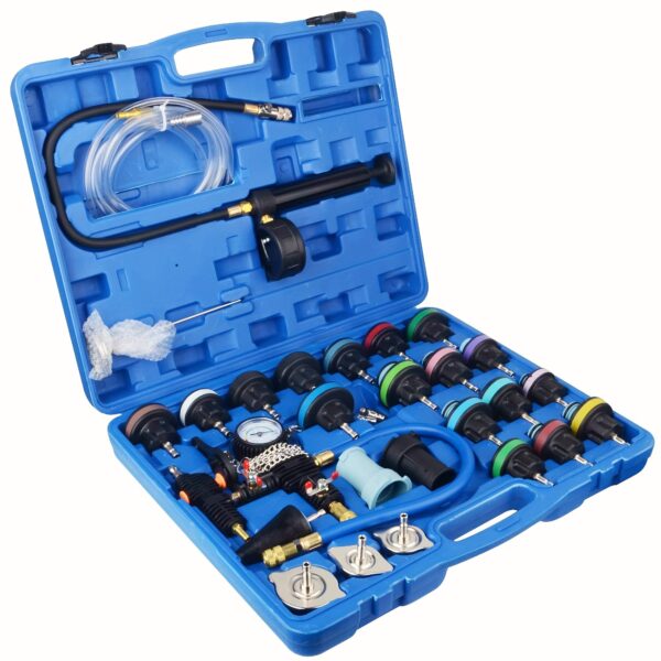 28pc Radiator Pressure Tester and Cooling System Refill Kit - Image 2