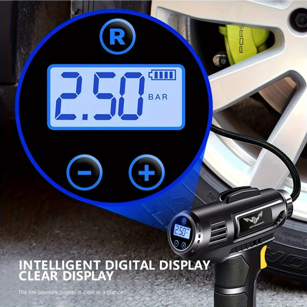 JENABOM 120W Car Air Compressor with LED Light