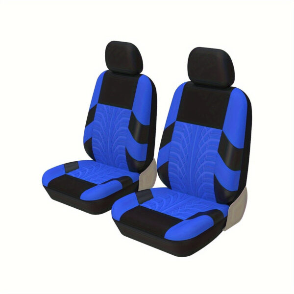 Universal Car Seat Covers Full Set - 3D Tyre Print Polyester