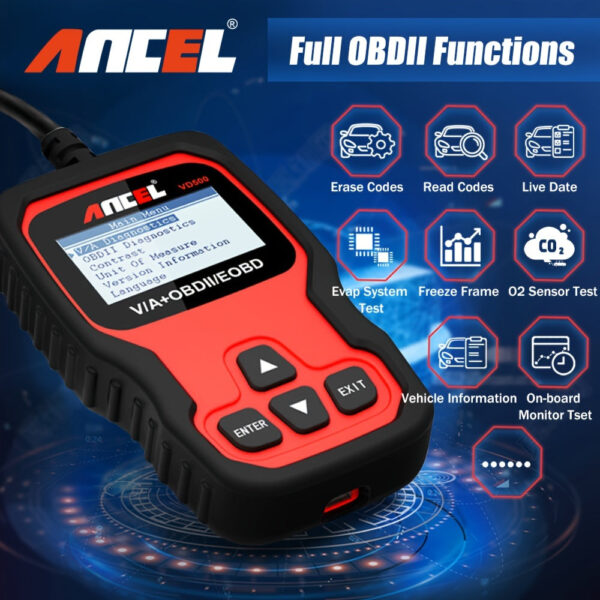 ANCEL OBD2 Scanner for VW Audi Skoda Seat Diagnostic Tool - Image 4