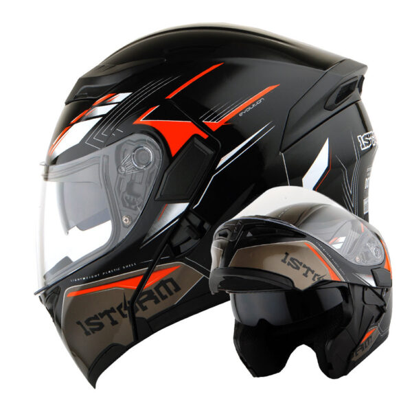Motorcycle Modular Full Face Helmet with Dual Visor - Image 3