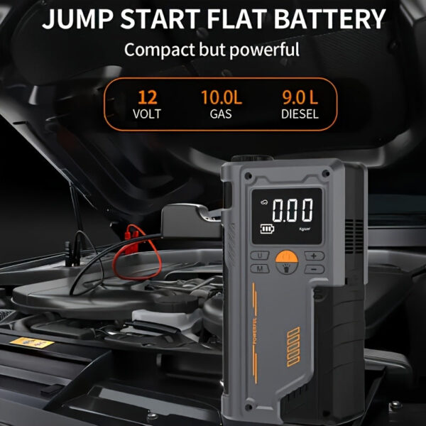 5000A Car Jump Starter with Air Pump and Battery Pack - Image 2