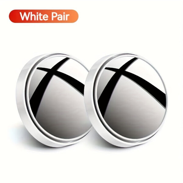 Round Blind Spot Mirror Set - 360° Adjustable Car Safety Mirrors 2 Pack - Image 3