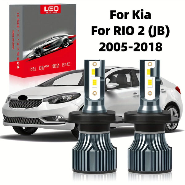 H4 LED Headlight Bulbs for Kia RIO 2 JB 2005-2018 6500K White 29000LM - Image 7