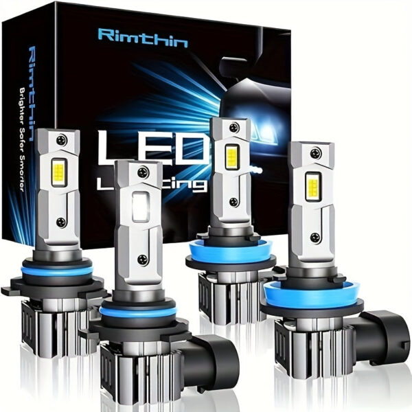 9005 H11 LED Headlight Bulbs 60W 6000K White 4-Pack - Image 7