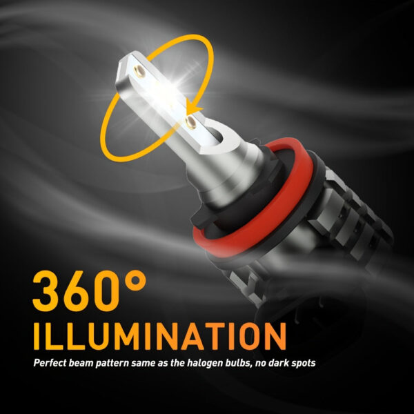 AUXITO H8 H11 Dual Color LED Fog Lights 6000K White 3000K Yellow - Image 5