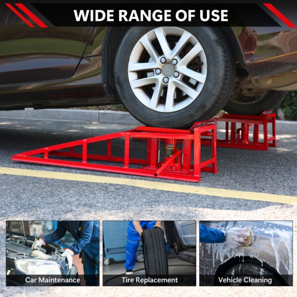 Steel Car Service Ramps with Hydraulic Lift 5 Ton Capacity 2-Pack - Image 6